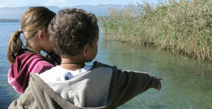 Pointe à la Bise, enfants © Pro Natura Genève