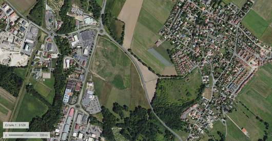 Vue aérienne de la parcelle